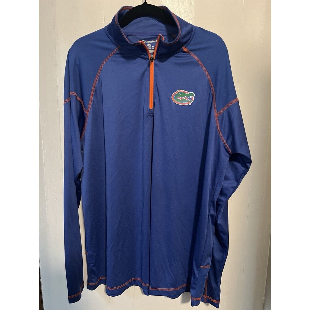 Champion FLORIDA GATORS Men's NCAA Team 1/4 Zip Pullover Long Sleeve Shirt 2XL